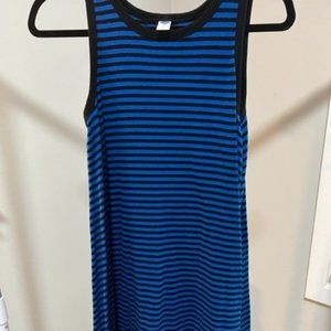 Black and Blue Striped petite small Old Navy Dress